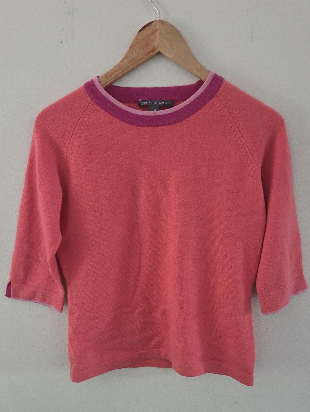 Saks Fifth Avenue 100% Cashmere Crewneck Sweater
